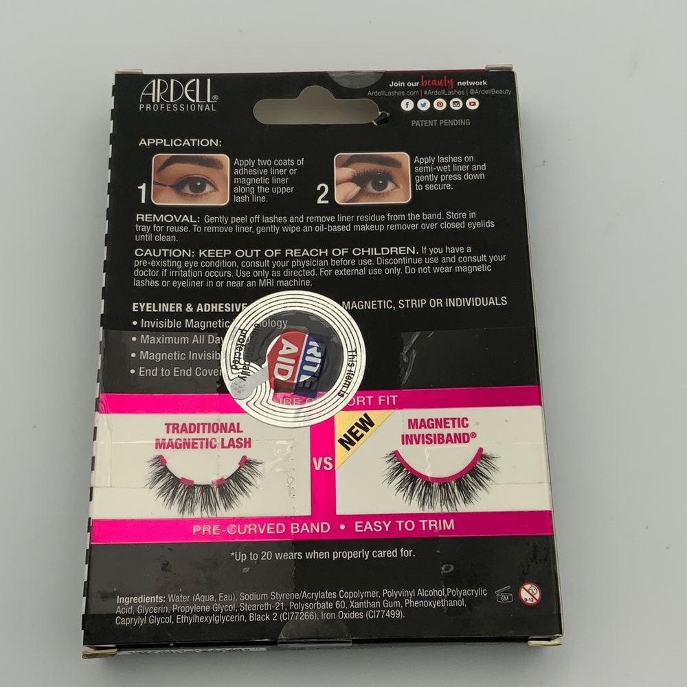 Ardell Magnetic Megahold Liner & Lash Set 054  - Black - Picture 2 of 3